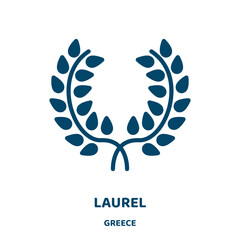 Poster - laurel vector icon from greece collection. achievement filled flat symbol for mobile concept and web