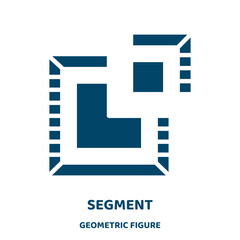 Poster - segment vector icon from geometric figure collection. business filled flat symbol for mobile concept and web design. Black template glyph icon. Isolated sign, logo illustration. Vector graphics.