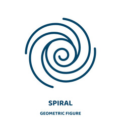 Poster - spiral vector icon from geometric figure collection. business filled flat symbol for mobile concept 