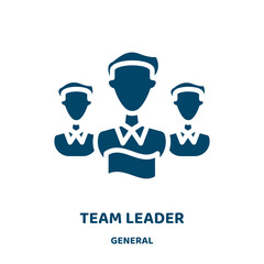 Aufkleber - team leader vector icon from general collection. leader filled flat symbol for mobile concept and web design. Black team glyph icon. Isolated sign, logo illustration. Vector graphics.