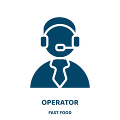 Poster - operator vector icon from fast food collection. contact filled flat symbol for mobile concept and we