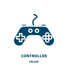 Poster - controller vector icon from arcade collection. computer filled flat symbol for mobile concept and we