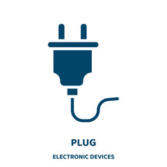 Poster - plug vector icon from electronic devices collection. power filled flat symbol for mobile concept and