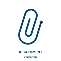 Poster - attachment vector icon from education collection. attach filled flat symbol for mobile concept and w