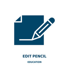 Poster - edit pencil vector icon from education collection. pen filled flat symbol for mobile concept and web