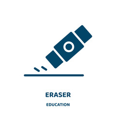 Poster - eraser vector icon from education collection. erase filled flat symbol for mobile concept and web de