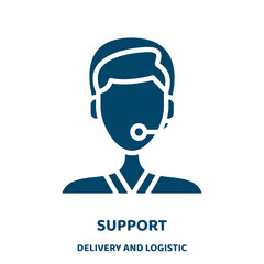 Aufkleber - support vector icon from delivery and logistic collection. business filled flat symbol for mobile co