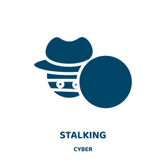 Poster - stalking vector icon from cyber collection. agriculture filled flat symbol for mobile concept and web design. Black farm glyph icon. Isolated sign, logo illustration. Vector graphics.