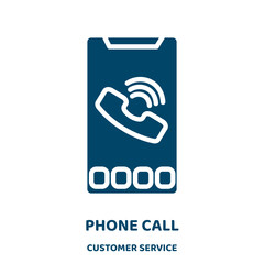 Aufkleber - phone call vector icon from customer service collection. phone filled flat symbol for mobile concept