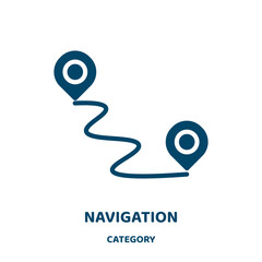 Poster - navigation vector icon from category collection. internet filled flat symbol for mobile concept and web design. Black button glyph icon. Isolated sign, logo illustration. Vector graphics.