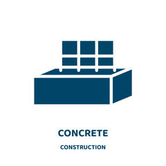 Poster - concrete vector icon from construction collection. truck filled flat symbol for mobile concept and w