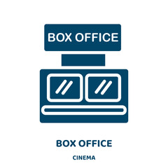 Poster - box office vector icon from cinema collection. office filled flat symbol for mobile concept and web design. Black business glyph icon. Isolated sign, logo illustration. Vector graphics.