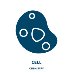 Aufkleber - cell vector icon from chemistry collection. phone filled flat symbol for mobile concept and web desi
