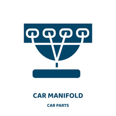 Poster - car manifold vector icon from car parts collection. auto filled flat symbol for mobile concept and web design. Black manifold glyph icon. Isolated sign, logo illustration. Vector graphics.