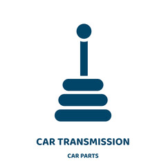 Poster - car transmission vector icon from car parts collection. auto filled flat symbol for mobile concept and web design. Black transmission glyph icon. Isolated sign, logo illustration. Vector graphics.