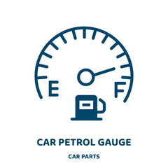 Poster - car petrol gauge vector icon from car parts collection. auto filled flat symbol for mobile concept and web design. Black fuel glyph icon. Isolated sign, logo illustration. Vector graphics.