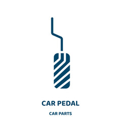 Poster - car pedal vector icon from car parts collection. car filled flat symbol for mobile concept and web design. Black pedal glyph icon. Isolated sign, logo illustration. Vector graphics.