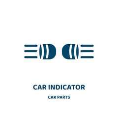 Poster - car indicator vector icon from car parts collection. car filled flat symbol for mobile concept and web design. Black indicator glyph icon. Isolated sign, logo illustration. Vector graphics.