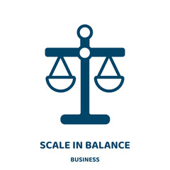 Poster - scale in balance vector icon from business collection. balance filled flat symbol for mobile concept