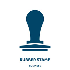 Poster - rubber stamp vector icon from business collection. rubber filled flat symbol for mobile concept and web design. Black seal glyph icon. Isolated sign, logo illustration. Vector graphics.