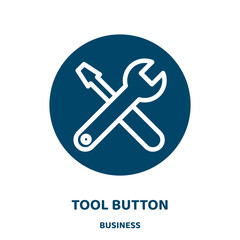 Poster - tool button vector icon from business collection. tool filled flat symbol for mobile concept and web design. Black button glyph icon. Isolated sign, logo illustration. Vector graphics.