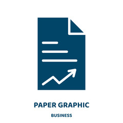 Poster - paper graphic vector icon from business collection. paper filled flat symbol for mobile concept and web design. Black page glyph icon. Isolated sign, logo illustration. Vector graphics.