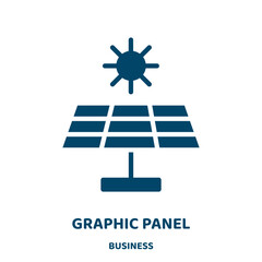 Poster - graphic panel vector icon from business collection. panel filled flat symbol for mobile concept and web design. Black interface glyph icon. Isolated sign, logo illustration. Vector graphics.