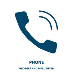 Aufkleber - phone vector icon from blogger and influencer collection. contact filled flat symbol for mobile conc