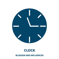 Poster - clock vector icon from blogger and influencer collection. timer filled flat symbol for mobile concep