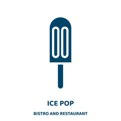 Poster - ice pop vector icon from bistro and restaurant collection. summer filled flat symbol for mobile concept and web design. Black collection glyph icon. Isolated sign, logo illustration. Vector graphics.