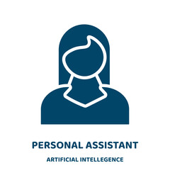 Aufkleber - personal assistant vector icon from artificial intellegence and future technology collection. assist