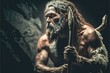 Primeval Caveman,Neanderthal Family , ai generated