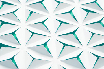 Wall Mural - Geometric abstract background. Paper with triangular cuts.