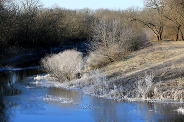 Wall Mural - winter day on river