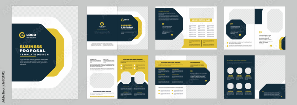 ompany profile proposal or brochure template layout design orange color ...