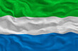 National flag of Sierra Leone.  Background  with flag of  Sierra Leone.