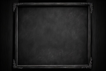 Poster - Old black background. Grunge texture. Dark wallpaper. Blackboard. Chalkboard. Wall. Generative AI