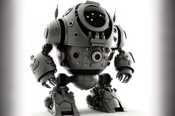 Poster - toy robot isolated on white background. generative ai