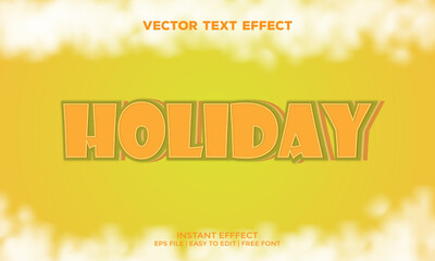Wall Mural - Holiday text effect editable vectro design