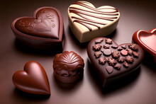 Heart-shaped Chocolates . Generative AI