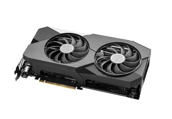 Aufkleber - Graphic video card isolated on a white background.