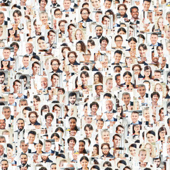 Wall Mural - Many People as Business Team Background Texture