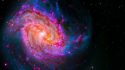 Wall Mural - a spiral galaxy seen from space. elements of this video furnished by nasa.