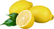 Fresh Lemons withe Leaves - Isolated