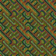 Poster - Imitation of a texture of rough canvas. Seamless pattern.