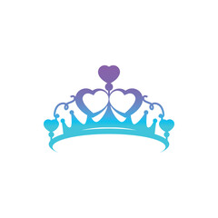 Wall Mural - Gradient diadem tiara crown clipart