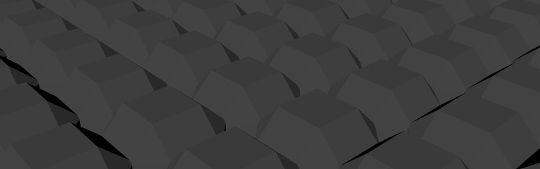 Poster - Gray abstract 3d background, banner or screensaver. Geometric figures.