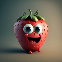 Cute Strawberry Character