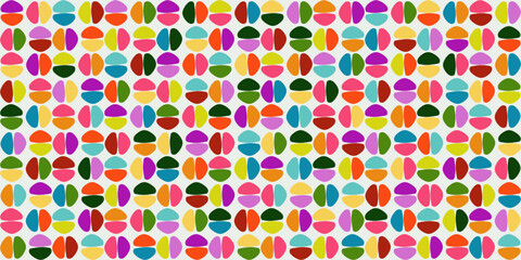 Aufkleber - Abstract patterned colorful beans. Printing on textiles, notebooks, wallpaper, packaging, interiors, cups. Vector seamless pattern with multicolor beans.