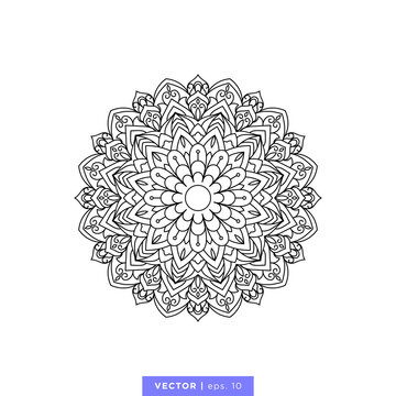 Mandala vector stock illustration design template. Vintage decorative elements.